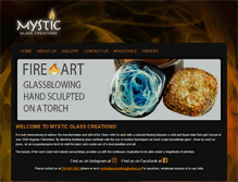 Tablet Screenshot of mysticglasscreations.com